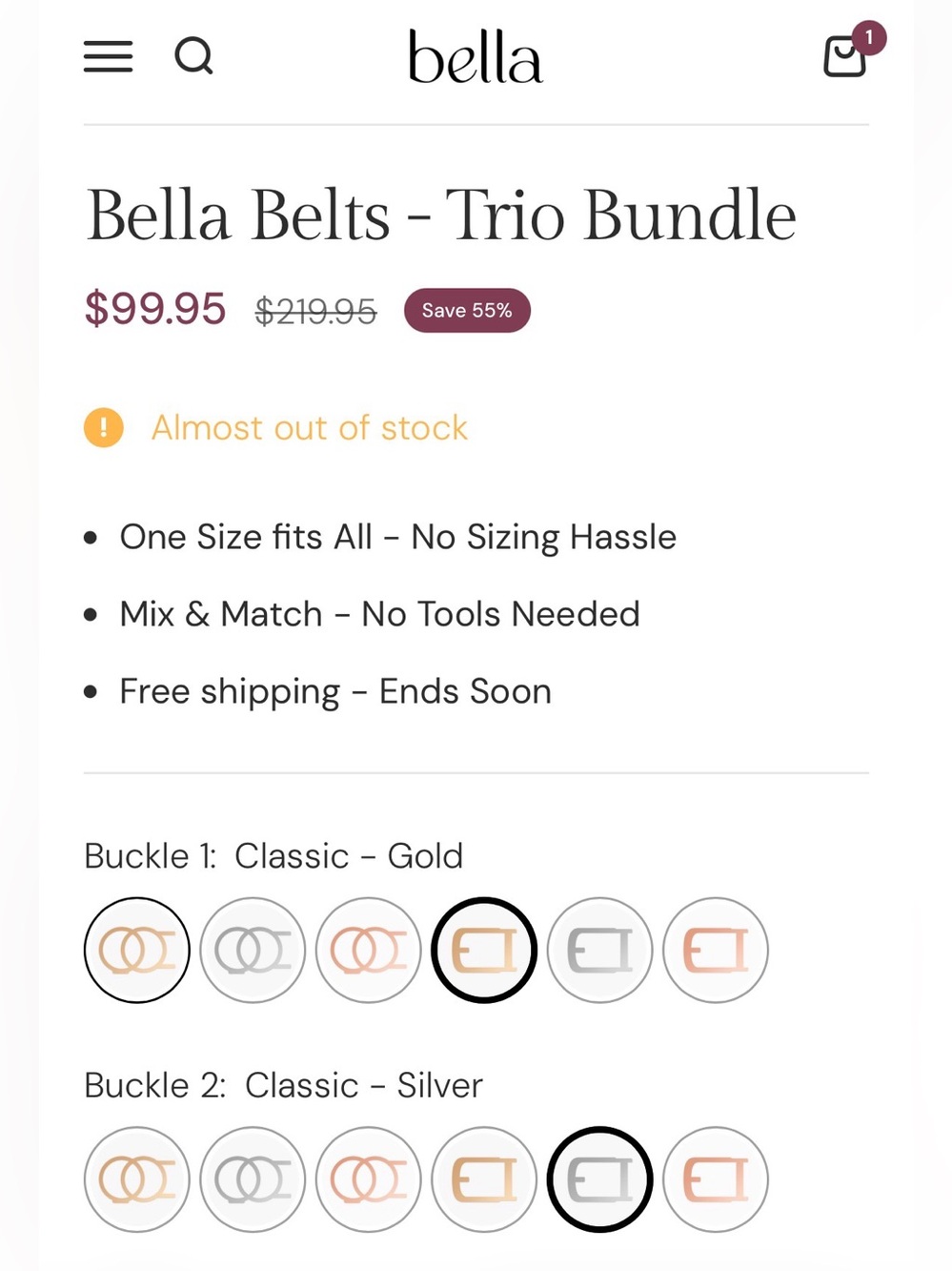 Bella Belts Trio/Dark Blue / Pink/ Black - Picture 3 of 8